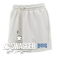 BSSHS TOSDT CREAM PENNANT WOMEN'S FLEECE SHORTS