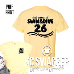 LSHS GIRLS SWIM AND DIVE BUTTER COMFORT COLORS TEE