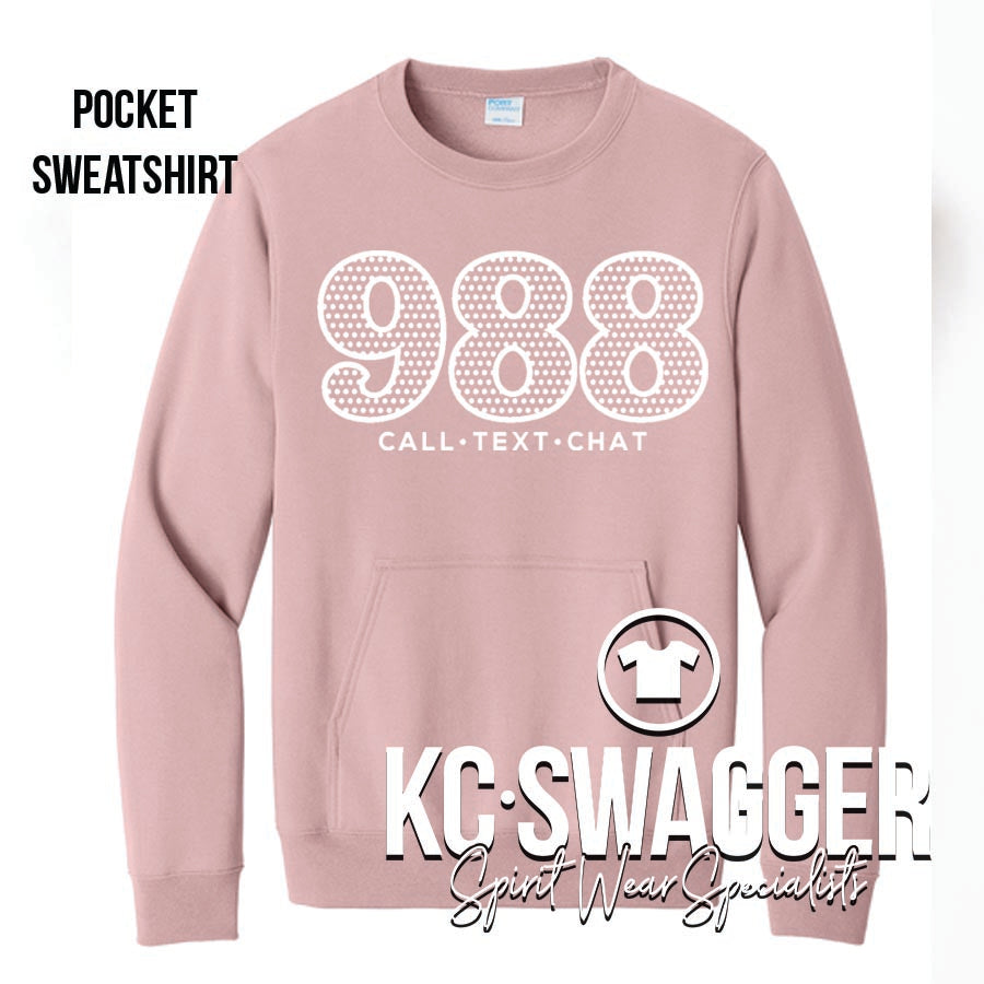 ISD COUNSELORS BLUSH PORT AND CO POCKET SWEATSHIRT