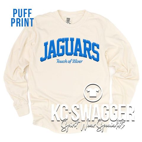 BSS TOUCH OF SILVER IVORY COMFORT COLORS LONG SLEEVE TEE