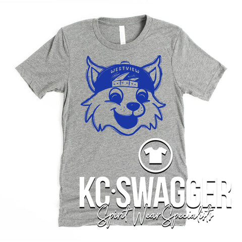 WVE WILDCATS ATHLETIC HEATHER BELLA CANVAS TEE