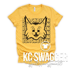 BBE BOBCATS HEATHER YELLOW GOLD TEE