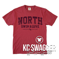 LSN BOYS SWIM AND DIVE CHILI COMFORT COLORS TEE