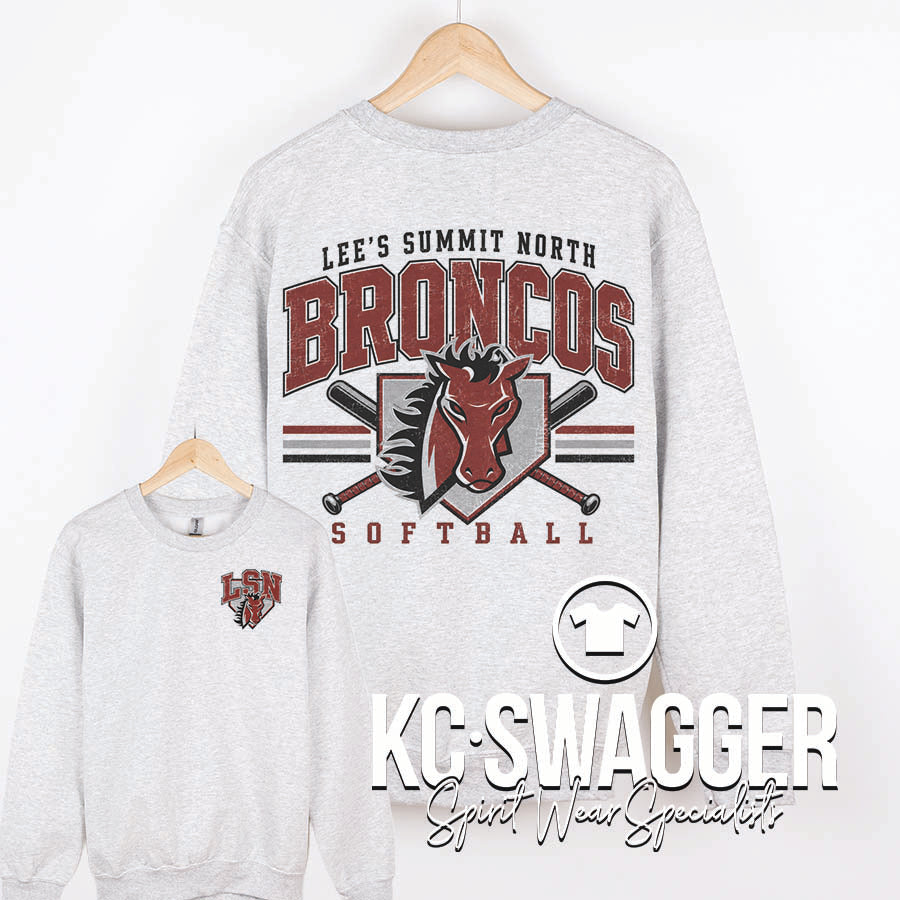 LSN SOFTBALL ASH GILDAN SWEATSHIRT