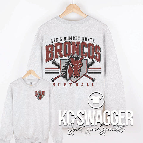 LSN SOFTBALL ASH GILDAN SWEATSHIRT