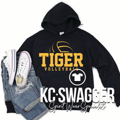 PLMS VOLLEYBALL BLACK GILDAN HOODIE