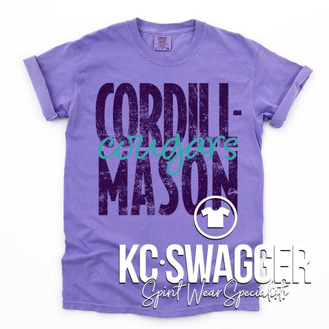 CME COUGARS VIOLET COMFORT COLORS TEE