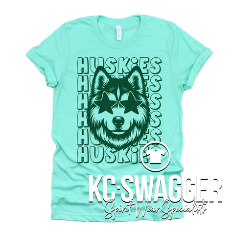 MRMS HUSKIES MINT BELLA CANVAS TEE