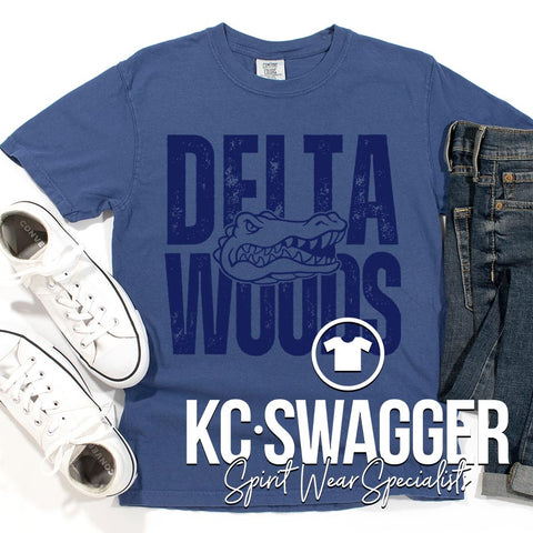 DWMS GATORS ROYAL CHINA BLUE COMFORT COLORS TEE