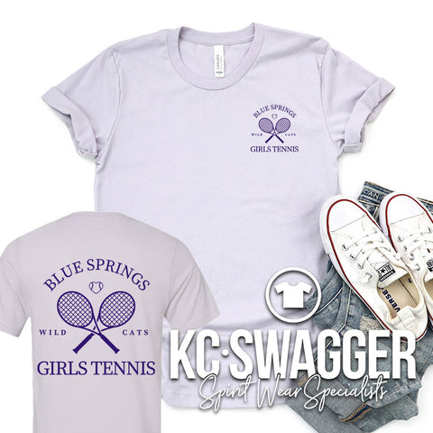 BSHS GIRLS TENNIS LAVENDER DUST TEE