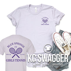 BSHS GIRLS TENNIS LAVENDER DUST TEE