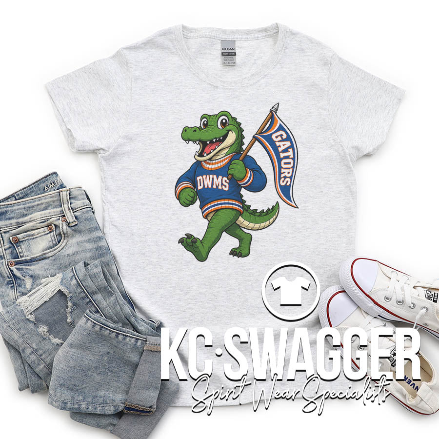 DWMS GATORS ASH NEXT LEVEL TRI-BLEND TEE