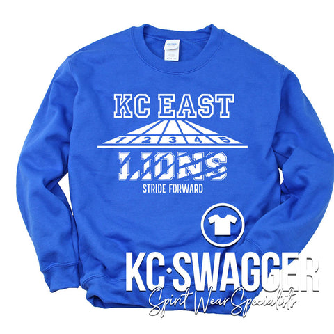 KC EAST LIONS ROYAL GILDAN SWEATSHIRT