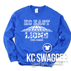 KC EAST LIONS ROYAL GILDAN SWEATSHIRT