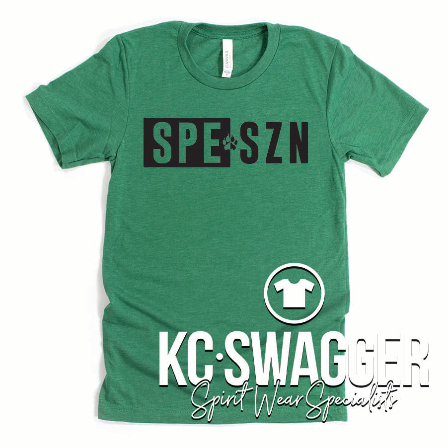 SPE PANTHERS HEATHER GRASS GREEN BELLA CANVAS TEE