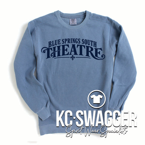 BSSHS THEATRE BLUE JEAN COMFORT COLORS SWEATSHIRT