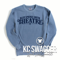 BSSHS THEATRE BLUE JEAN COMFORT COLORS SWEATSHIRT