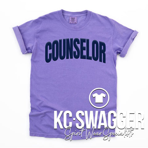 ISD MENTAL HEALTH VIOLET PUFF PRINT COMFORT COLORS TEE