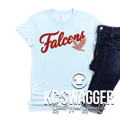 VSE FALCONS ICE BLUE BELLA CANVAS TEE