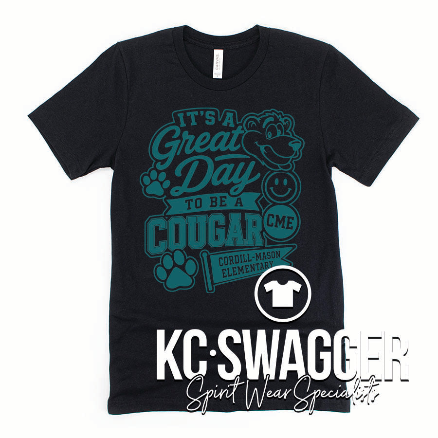 CME COUGARS BLACK BELLA CANVAS TEE