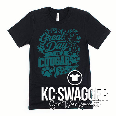 CME COUGARS BLACK BELLA CANVAS TEE