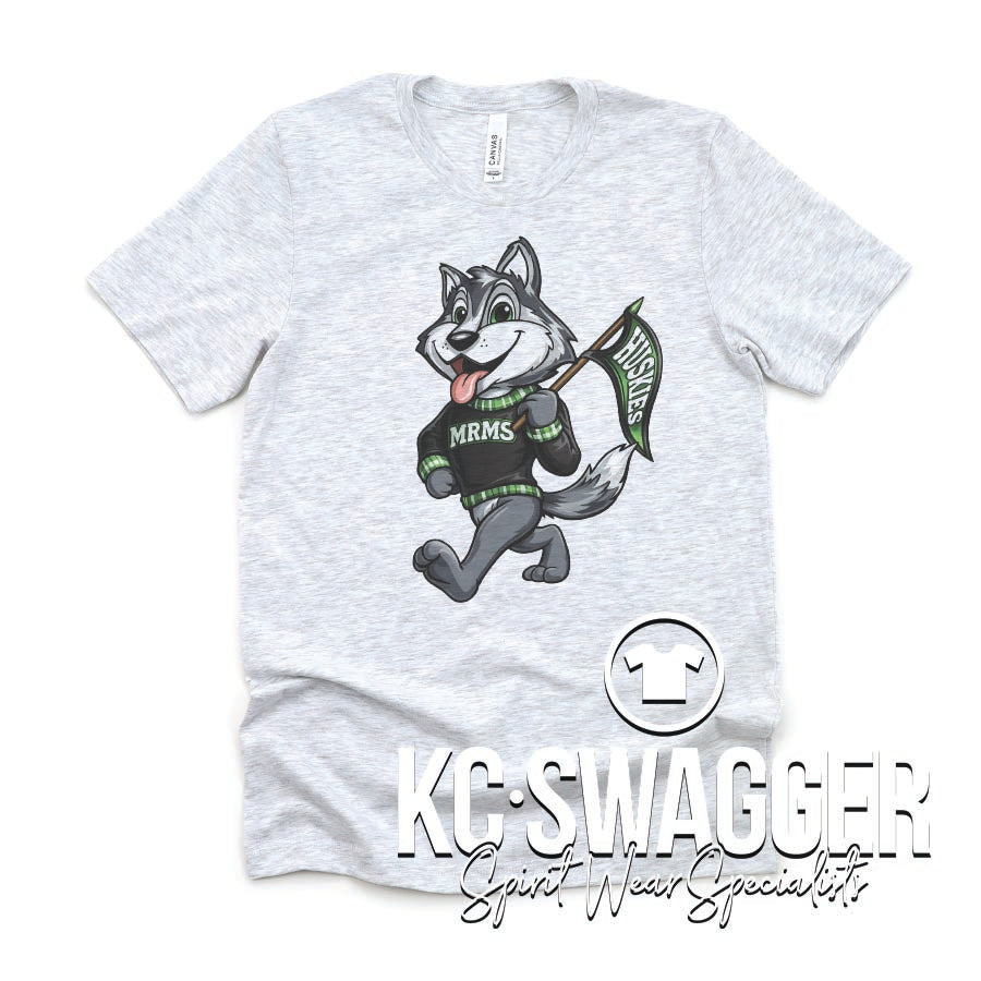 MRMS HUSKIES ASH NEXT LEVEL TRI-BLEND TEE