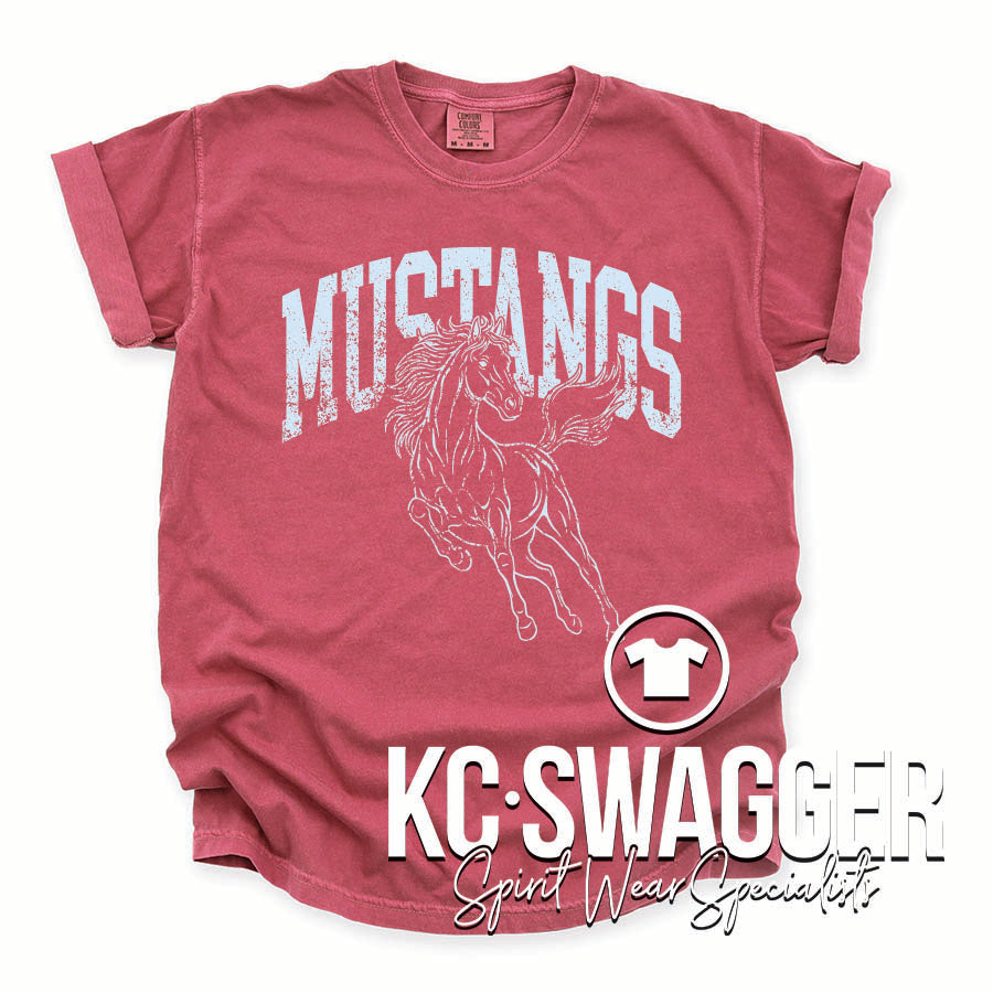PBE MUSTANGS CRIMSON COMFORT COLORS TEE