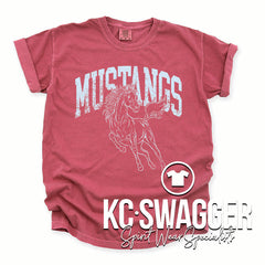PBE MUSTANGS CRIMSON COMFORT COLORS TEE