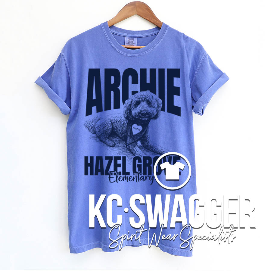 HGE HAWKS FLO BLUE COMFORT COLORS TEE