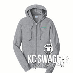 CIRCLE OF HOPE UNISEX ATHLETIC HEATHER FULL ZIP FLEECE HOODED SWEATSHIRT