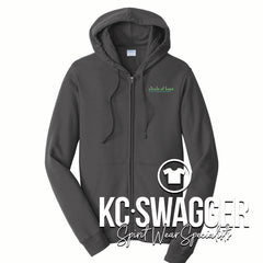 CIRCLE OF HOPE UNISEX CHARCOAL FULL ZIP FLEECE HOODED SWEATSHIRT
