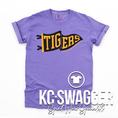SPE TIGERS VIOLET COMFORT COLORS TEE