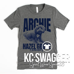 HGE HAWKS DEEP HEATHER BELLA CANVAS TEE