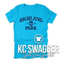 HPE HUSKIES NEON BLUE BELLA CANVAS TEE