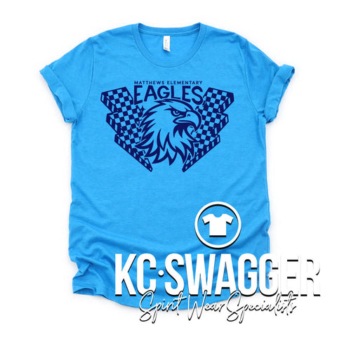 GVME EAGLES NEON BLUE BELLA CANVAS TEE