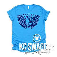 GVME EAGLES NEON BLUE BELLA CANVAS TEE