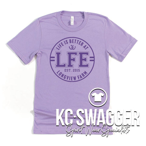 LFE STALLIONS DARK LAVENDER BELLA CANVAS TEE