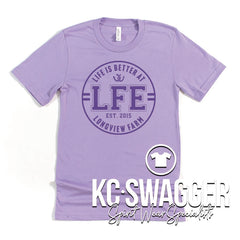 LFE STALLIONS DARK LAVENDER BELLA CANVAS TEE