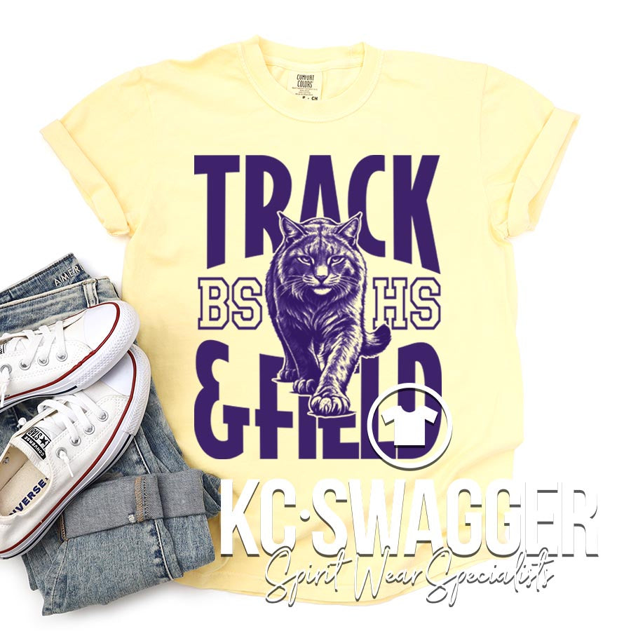 BSHS GIRLS TRACK AND FIELD BUTTER COMFORT COLORS TEE