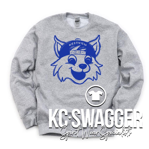 WVE WILDCATS SPORT GRAY GILDAN SWEATSHIRT