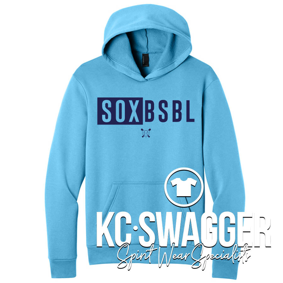 AQUASOX BASEBALL AQUATIC BLUE PORT AND CO HOODIE