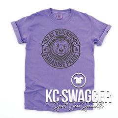 GREAT BEGINNINGS PARADISE PARK VIOLET COMFORT COLORS TEE