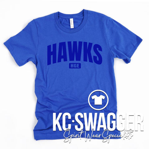 HGE HAWKS ROYAL BLUE TEE