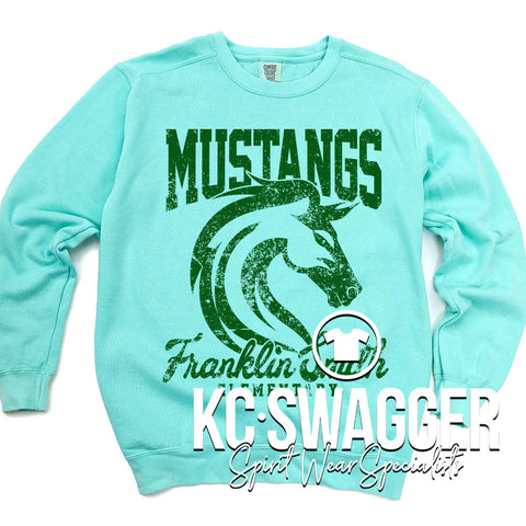 FSE MUSTANGS CHALKY MINT COMFORT COLORS SWEATSHIRT