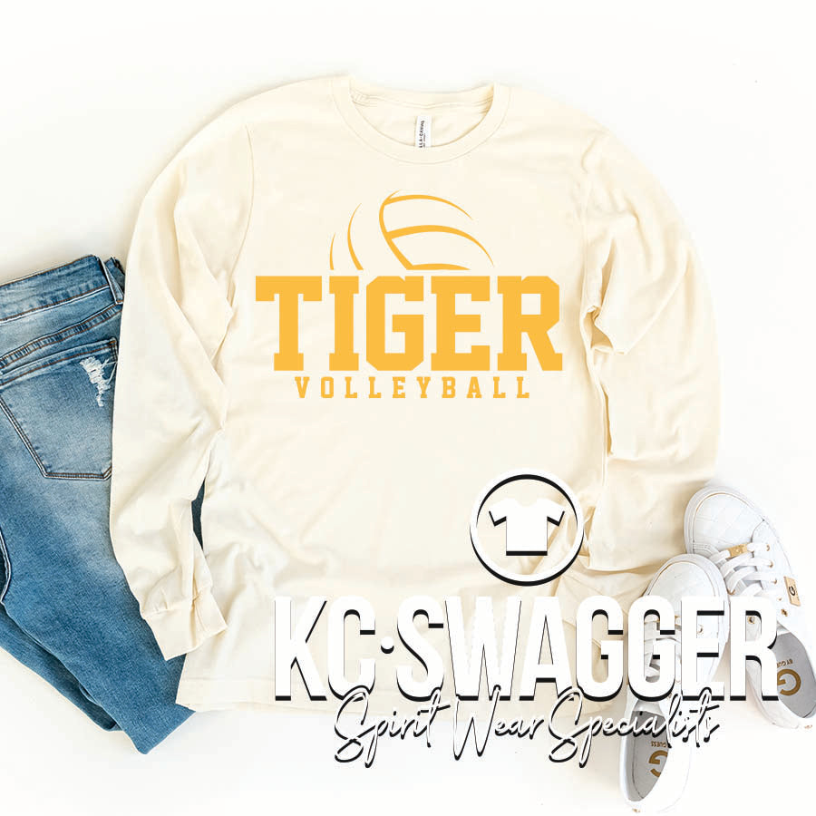 PLMS VOLLEYBALL NATURAL BELLA CANVAS LONG SLEEVE TEE