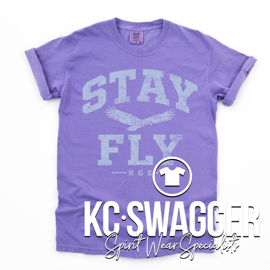 HGE HAWKS VIOLET COMFORT COLORS TEE