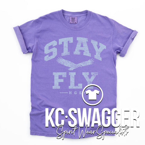 HGE HAWKS VIOLET COMFORT COLORS TEE