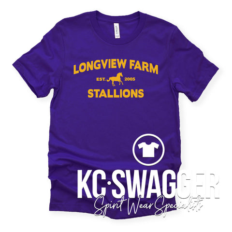 LFE STALLIONS PURPLE BELLA CANVAS TEE