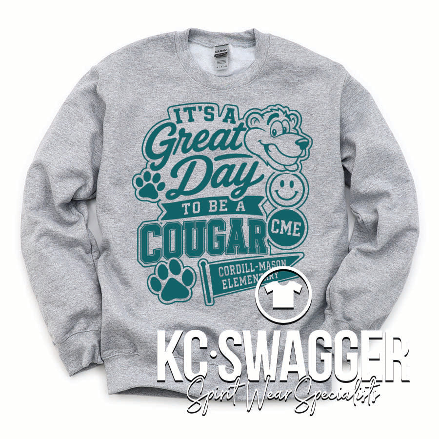 CME COUGARS SPORT GRAY GILDAN SWEATSHIRT