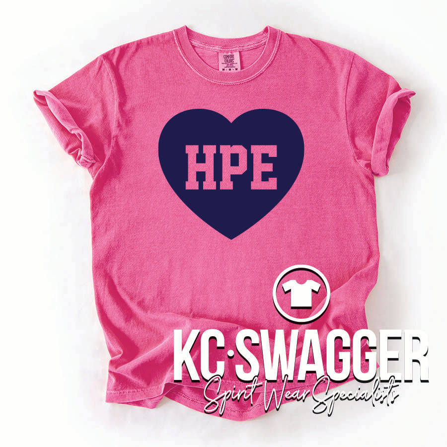 HPE HUSKIES NEON PINK COMFORT COLORS TEE